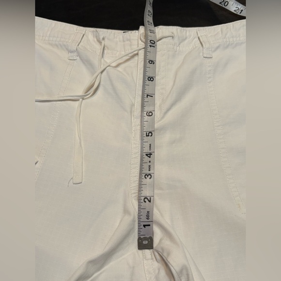 Calvin Klein 100% cotton, white cropped wide leg pants - Picture 11 of 13